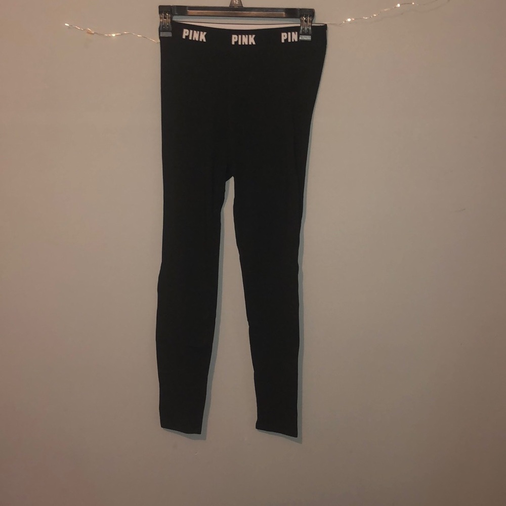 “Pink” black leggings